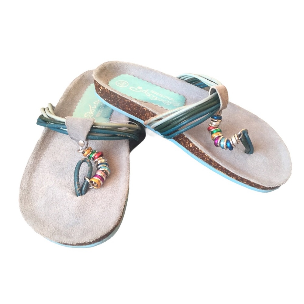 New Roberto Cavalli Angels Blue Footbed Slides Sandals Girls Sz 30 12 Designer